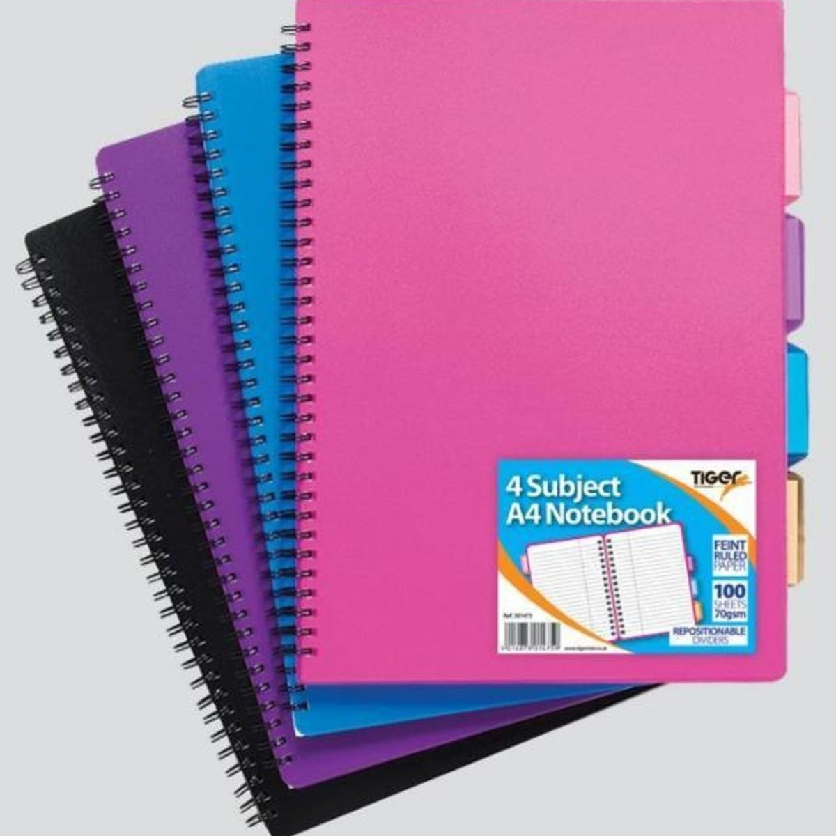 Tiger A4 4 Subject Notebook — TM Office Supplies