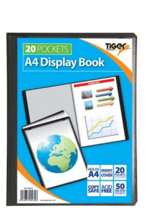 Tiger A4 20 Pocket Presentation Display Book